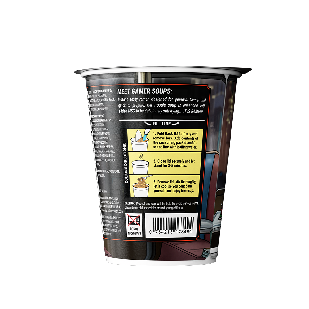 Gamer Soups Instant Noodles - Good Soup (Single Cup) - Image 3