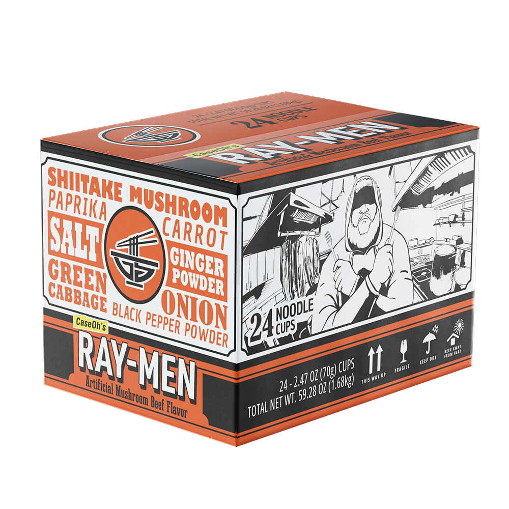 Gamer Soups Instant Noodles - CaseOh's Ray-Men (24 Cup Box) - Image 2