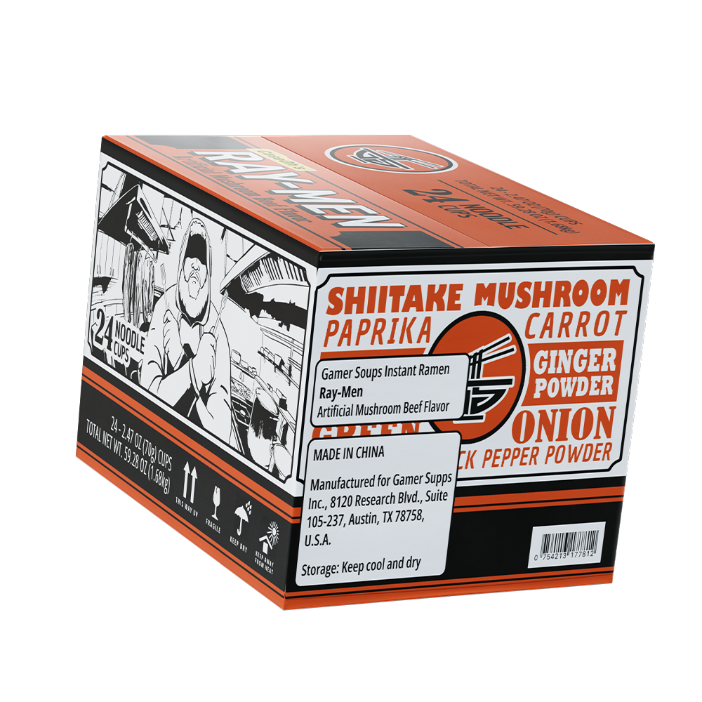 Gamer Soups Instant Noodles - CaseOh's Ray-Men (24 Cup Box) - Image 5