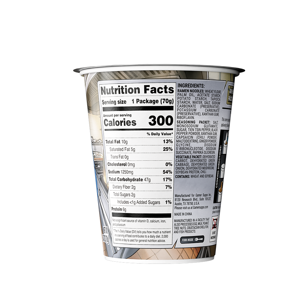 Gamer Soups Instant Noodles - CaseOh's Ray-Men (Single Cup) - Image 6