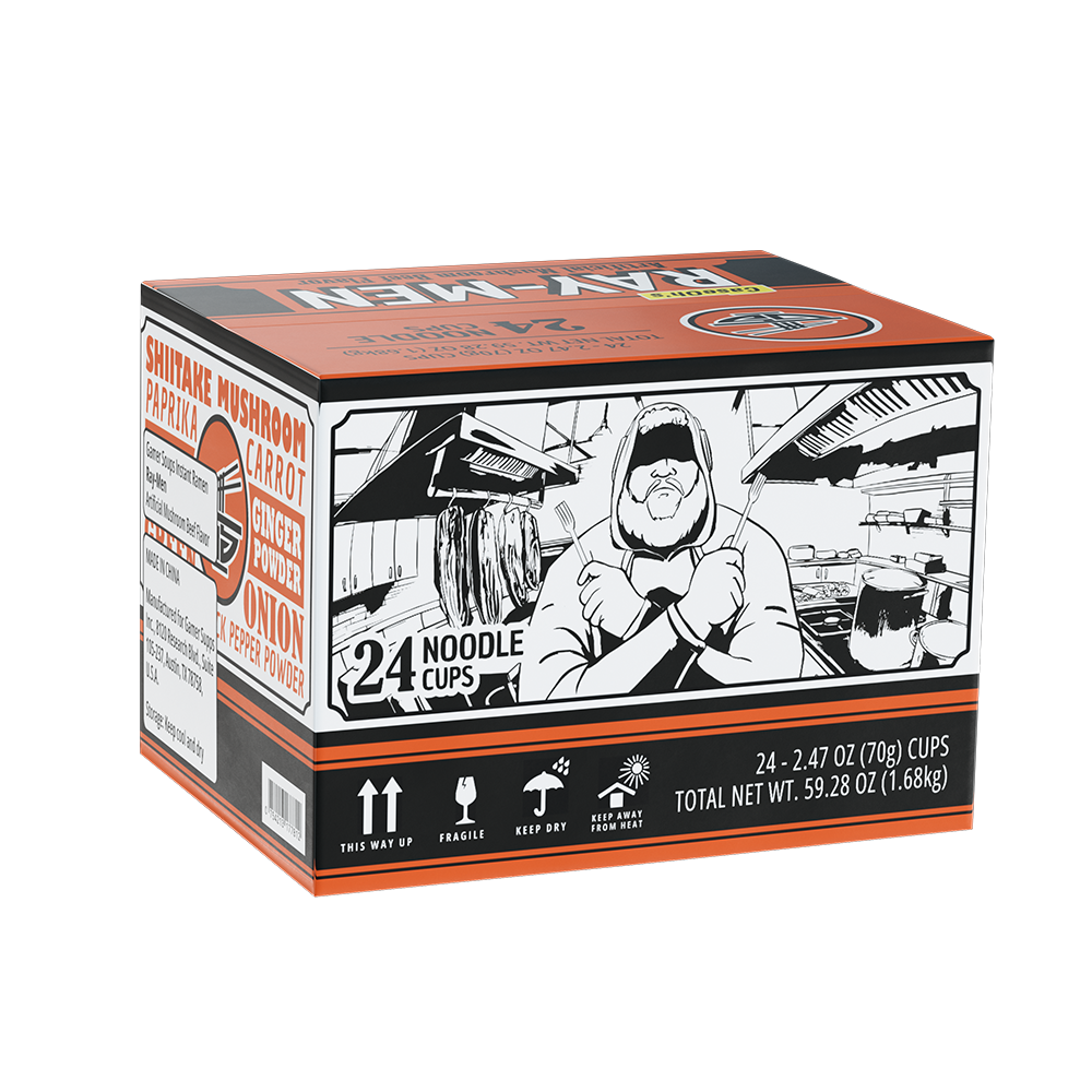 Gamer Soups Instant Noodles - CaseOh's Ray-Men (24 Cup Box) - Image 4