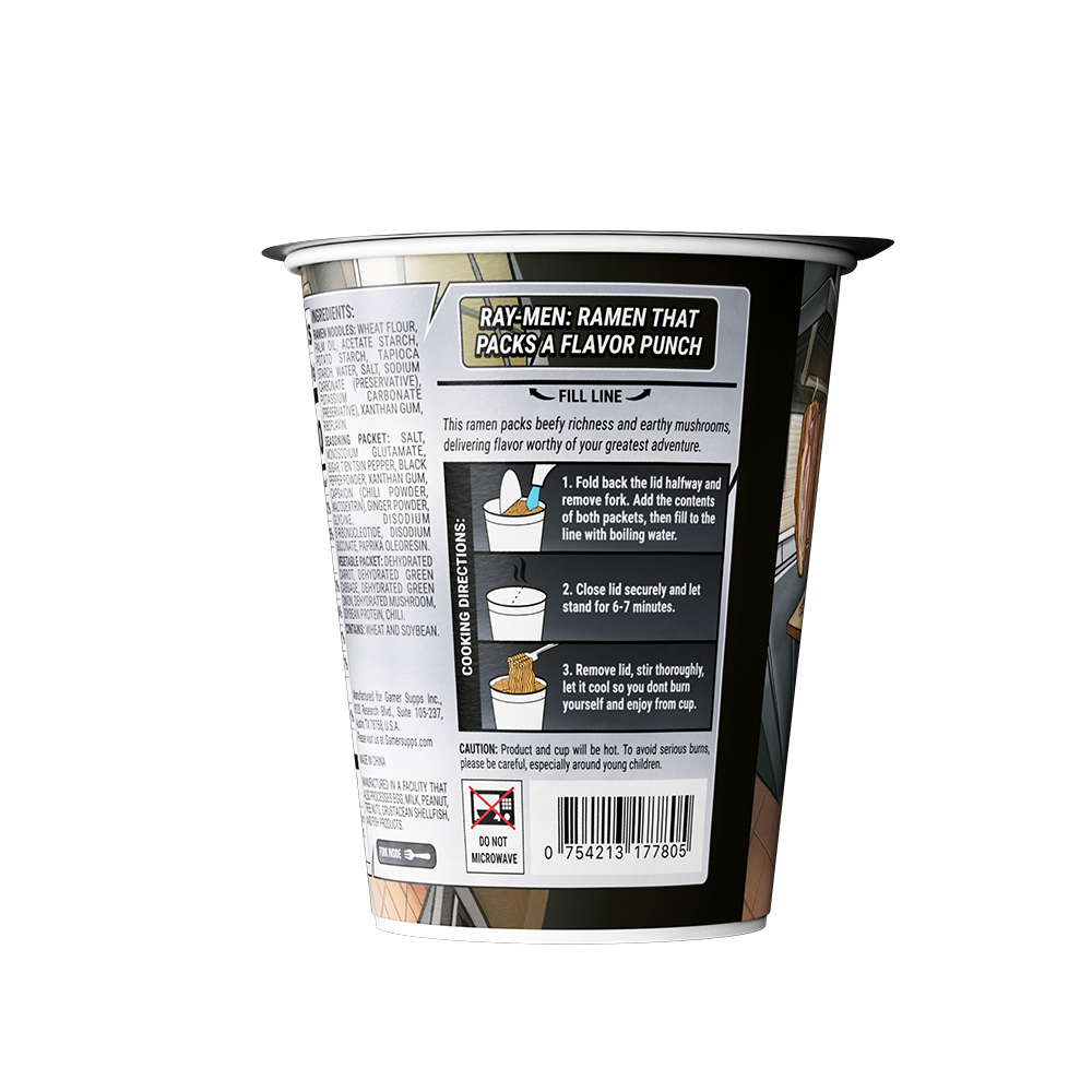 Gamer Soups Instant Noodles - CaseOh's Ray-Men (Single Cup) - Image 5