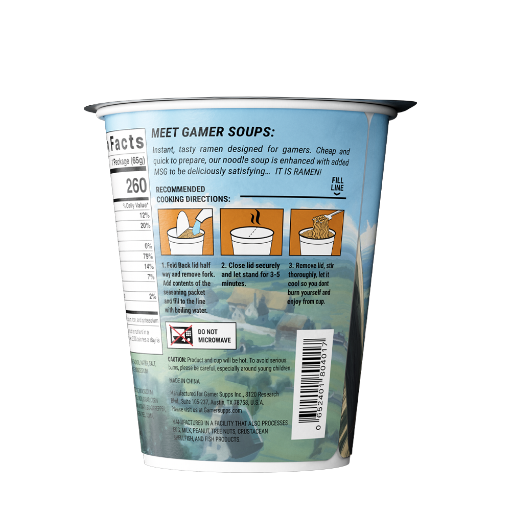 Gamer Soups Instant Noodles - Chicken (24 Cup Box) - Image 6