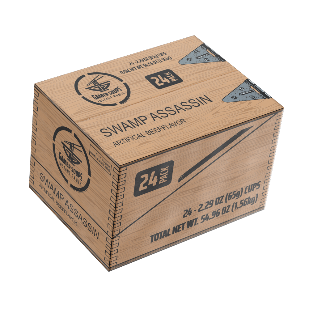 Gamer Soups Instant Noodles - Swamp Assassin (24 Cup Box) - Image 3