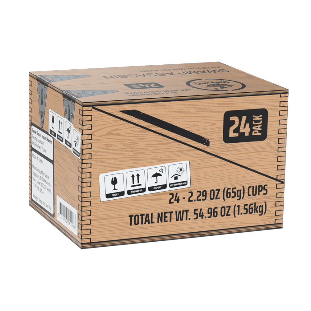 Gamer Soups Instant Noodles - Swamp Assassin (24 Cup Box) - Image 2