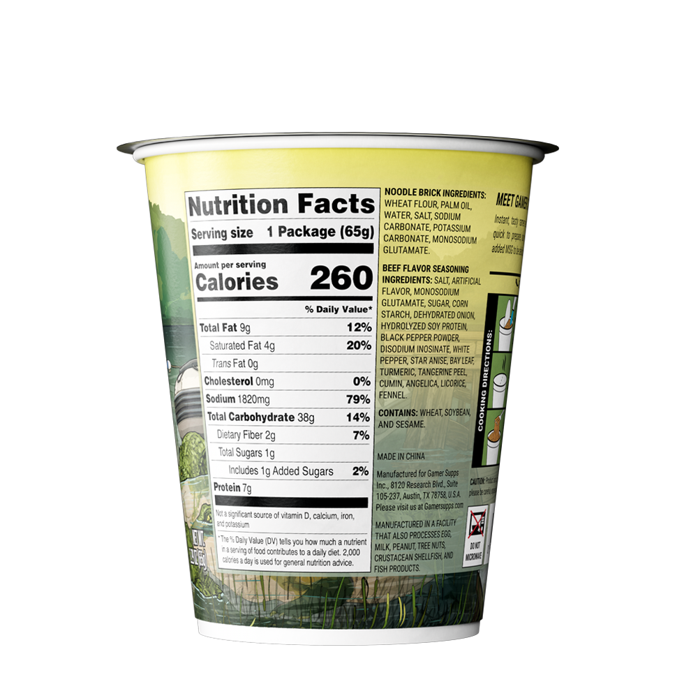 Gamer Soups Instant Noodles - Swamp Assassin (24 Cup Box) - Image 5
